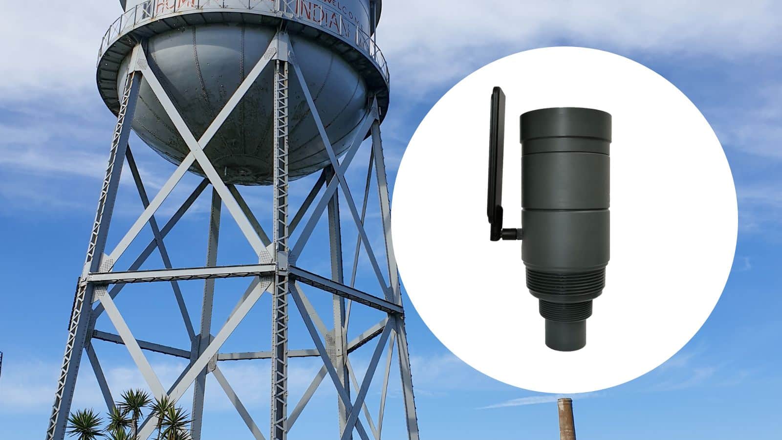 remote ultrasonic level sensor for water towers, remote water tower level monitoring